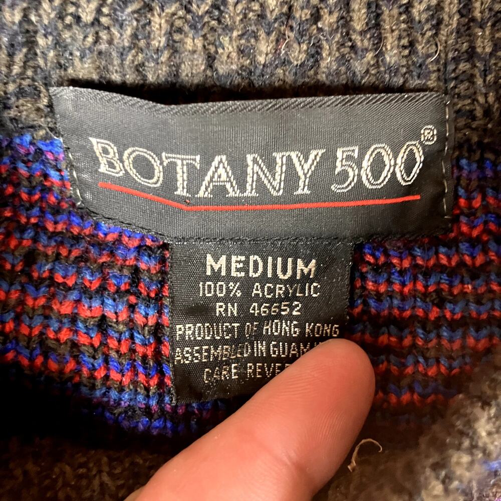 Vintage 1990s Botany 500 Multicolor Striped Sweater - Picture 3 of 5